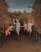 Henri Rousseau fotbollsspelarna Spain oil painting artist